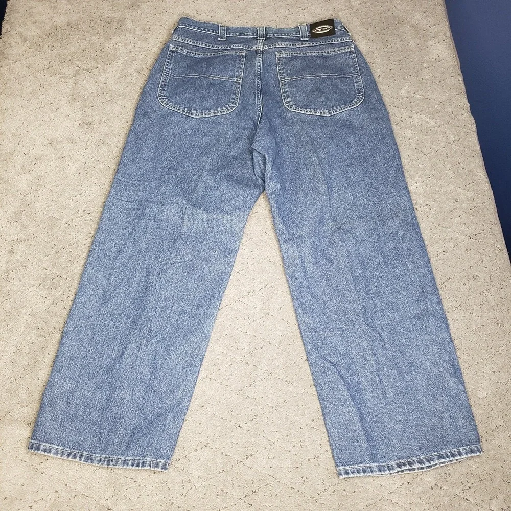 VTG Raylz Jeans Mens 36x30 Blue Wide Leg Denim Streetwear Skater Grunge Baggy